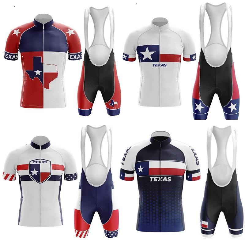 

Racing Sets 2021 Team Texas Cycling Jersey Set Men's Clothing Summer Bicycle Shorts Road Bike Suit MTB Wear Maillot Culotte, 11