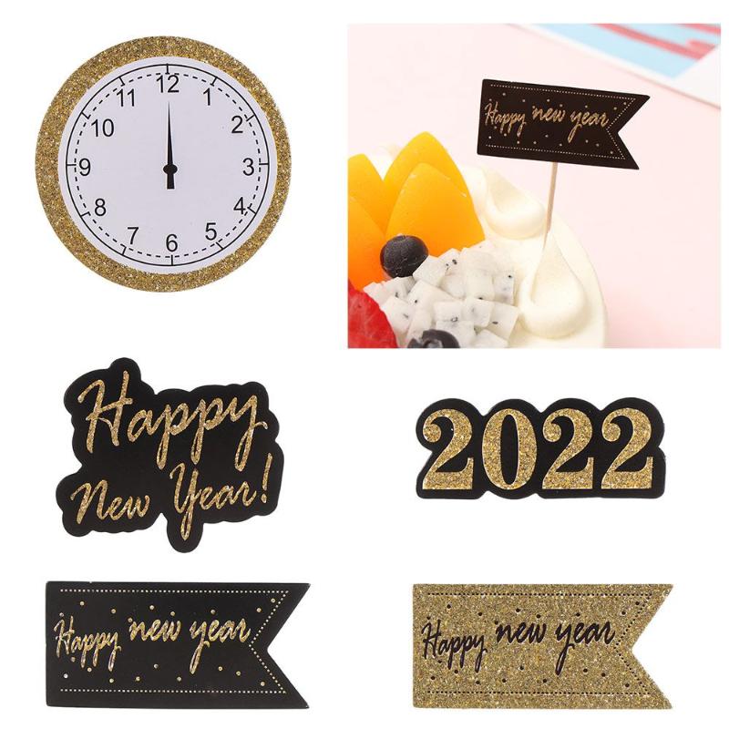 

Other Festive & Party Supplies Lovely Decorations Paper Made Happy Year Cupcake Topper 2022 Cake Toppers