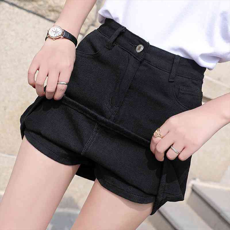 

summer denim a line black women skirt high waist bag mujer faldas saias mulher