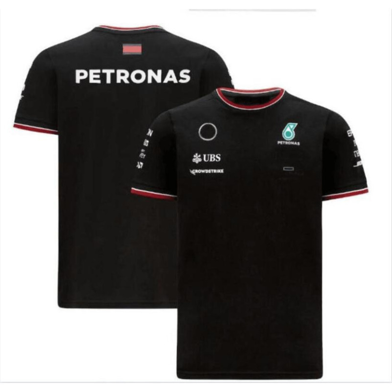 

Petronas t Shirts Mercedes Amg F1 Men's Lewis Hamilton Benz T-shirts Formula One Polo Pit Grand Prix Motorcycle Fast Dry Riding Team Wo, White;black