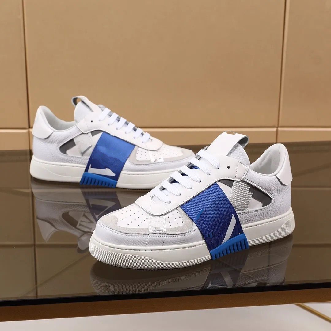 

2021 Men and Women VL7N Sneaker With Marca, Flat Studded Sneakers Oversized Calfskin Trainers 38-45 kjh0002