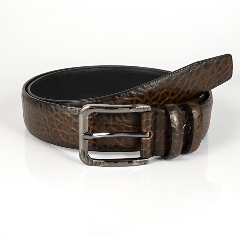 

Belts Men's Square Buckle Dark Brown Business Belt, Black;brown