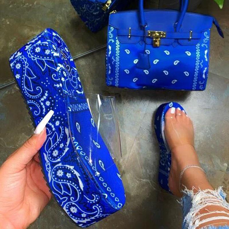 

Slippers Sandals Women Summer Fashion Women's 2021 Platform Sandles Transparent Jelly Beach Shoes Zapatillas, Blue