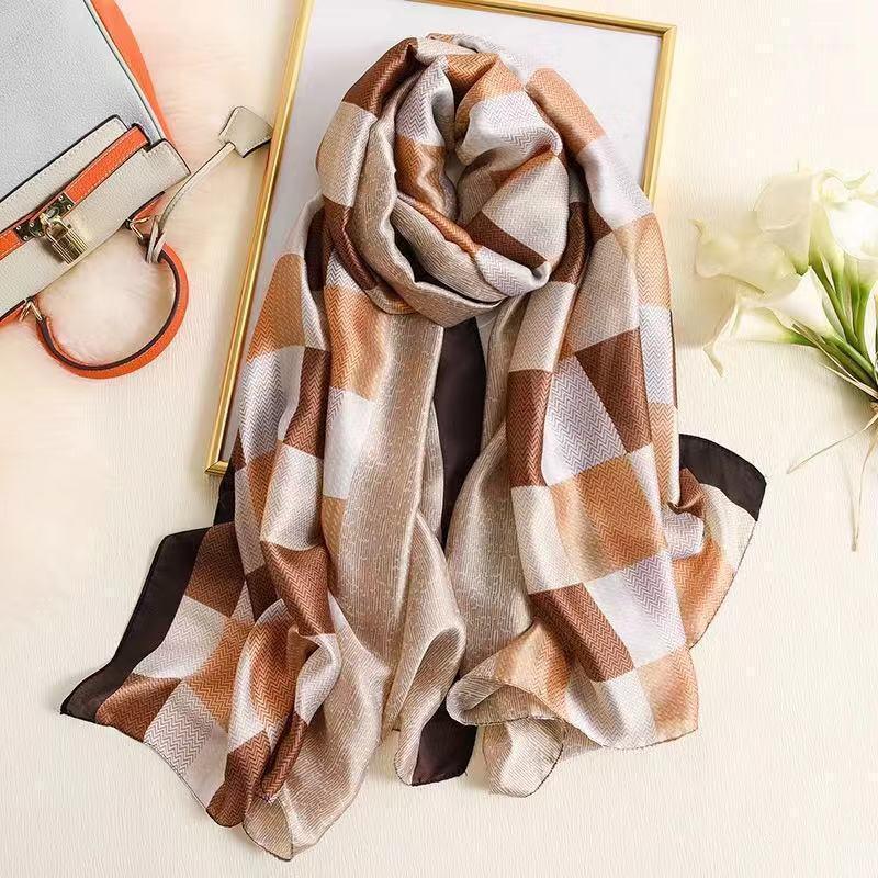 

Classic Summer Scarf Women Beach Prints Silk Scarves Female Shawls Foulard Cover-ups Wraps Bandanna Muffler Chiffon Hijab1