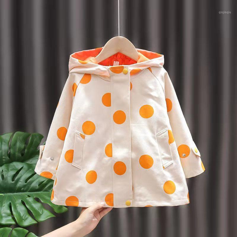 

Jackets Winter Autumn Baby Girls Coat Long Sleeve Dot Fashion Casual Hoodies 2-7Y Kids Clothes Clothing Children Toddler Girl Outerwear, Blue;gray