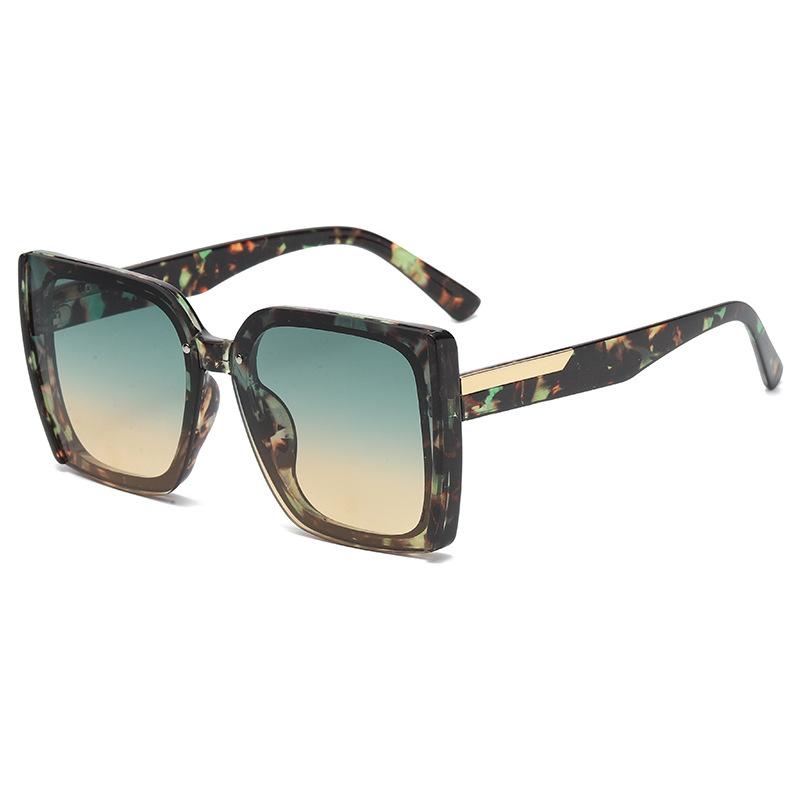 

Sunglasses Fashion Big Frame Square Women's Retro Vintage Rice Nail Gradient Color For Women
