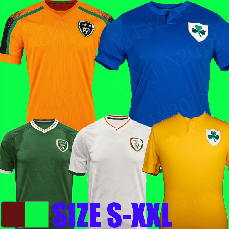 

21 22 Ireland Away Soccer Jersey Orange Centenary 100th 2021 2022 Irish National Team Home Football Shirts Men + Kids Kit HENDRICK ROBINSON COLEMAN DOHERTY PARROTT top, 20/21men home