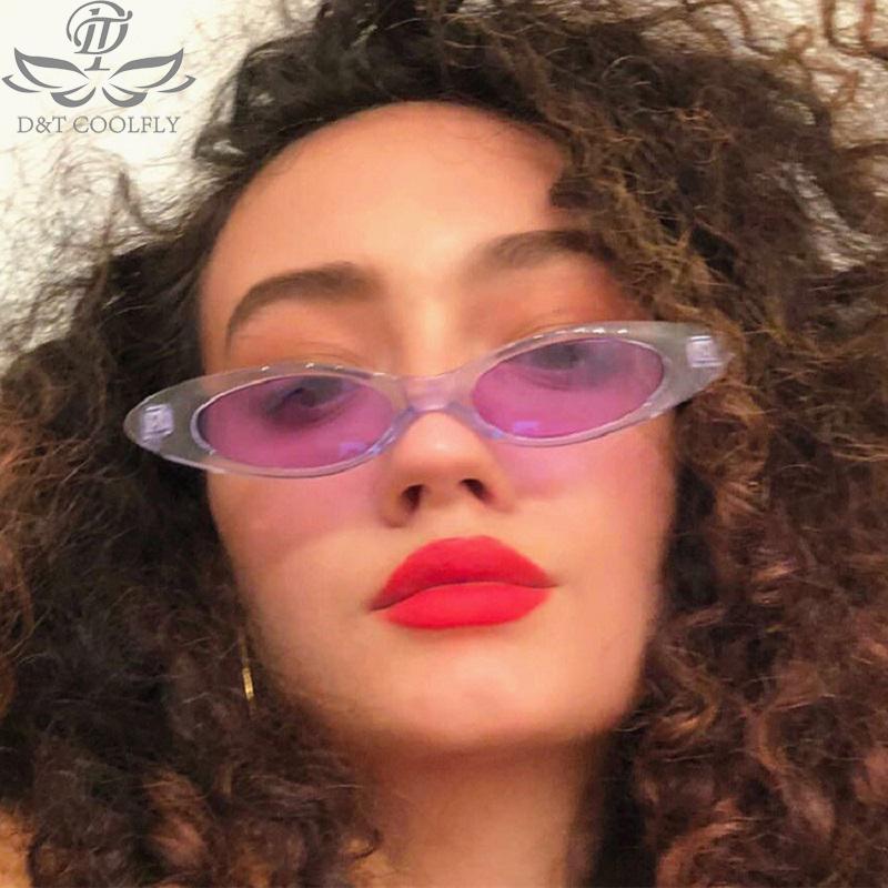 

Sunglasses D&T Cat Eye Women 2021 Tinted Color Frame Vintage Fashion Sun Glasses Designer Shaped
