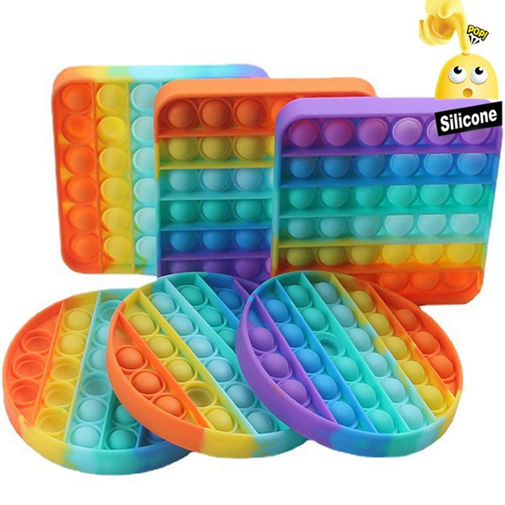 

Fidget Toys poper Simpel Dimpel Popit Push Bubble Sensory party Adult Relief Tabletop Anti Stress Soft Squeeze Antistress Funny Rainbow Toy