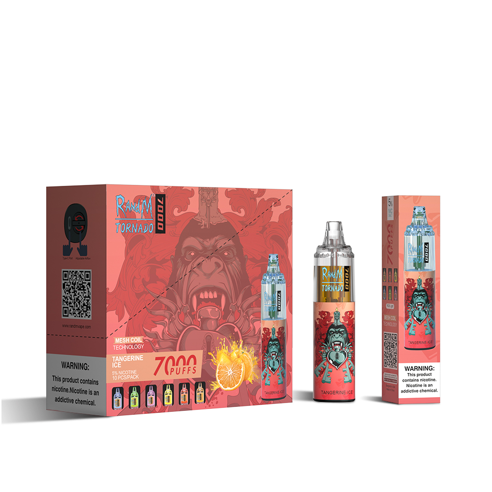 

Original RandM 7000 puffs cigarette Disposable E-cigarette rm Tornado Type-C rechargeable Multi-flavor cigarette Factory Wholesale