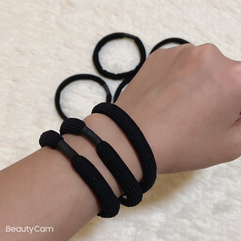 

Party gifts Classic fashion black letter elastic rubber bands hair ties head rope suit for bracelets and delicate headdress jewelry