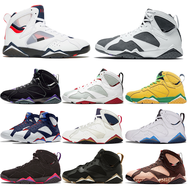 

2022 Original Ray Allen Jumpman 7 7s mens basketball shoes Flint Topaz Mist Patent Leather Oregon Ducks Hare Bordeaux Barcelona Nights men trainers sports sneakers, A5