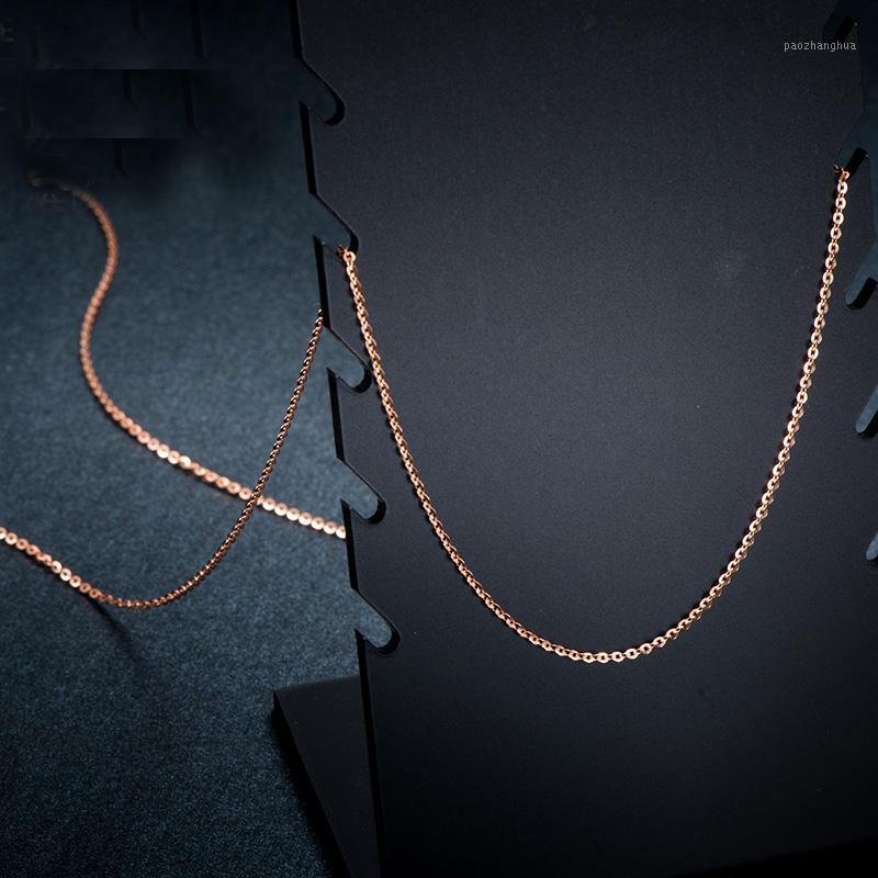 

GOLD NECKLACE WOMEN'S O LINK CHAIN AU750 P6247 Chains, Silver