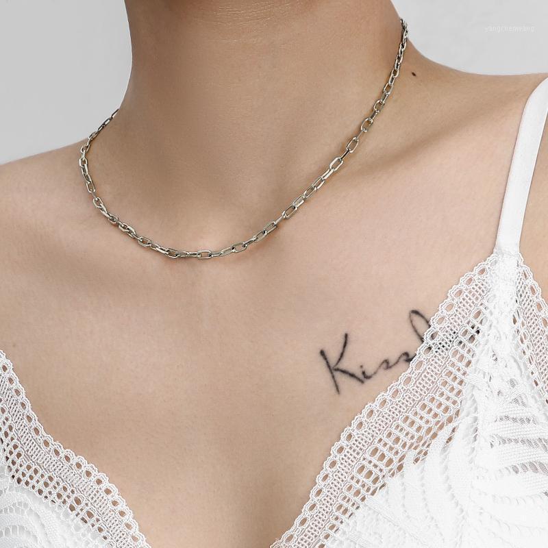 

Chains 1 PC Paper Clip Necklace Real Gold Plated Choker Chain Tail Pendant With White Zircon For Women Girl Fashion Party Jewelry Gifts