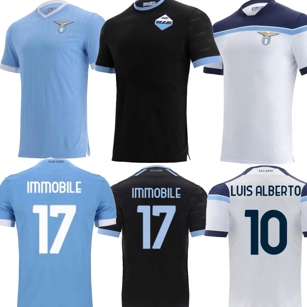 

Lazio IMMOBILE Soccer Jersey Men Kids Kit Home Away 3RD Black SERGEJ LUIS ALBERTO F.ANDERSON BASIC LAZZARI PATRIC LUCAS Child Football Shirt 21 22