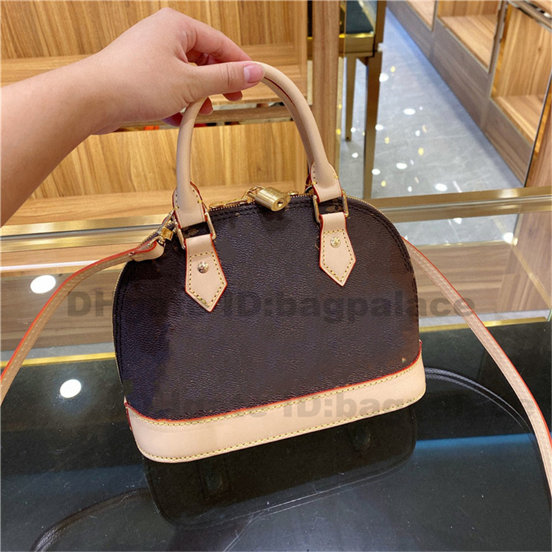 

Classic Shell Bags 2021 Luxurys Designers Mini Shoulder Bag Handbags CrossBody Fashion Leather High Quality Women Totes Vintage Printed Clutch Purse Wallet, No bags