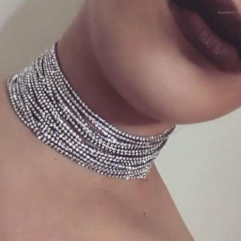 

Chains Promotion! Wholesale 925 Sterling Silver Necklace, Fine Jewelry Rolo Chain Multi-layer Diamold Necklace