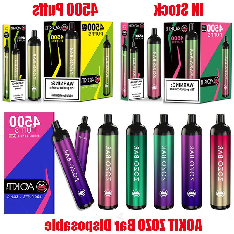 

Vape Aokit ZOZO BAR Disposable 2200mAh Pod E-cigarettes 4500 Authentic Device Rechargeable 100% 15.8ml Prefilled Cartridge Kit Original Lalo