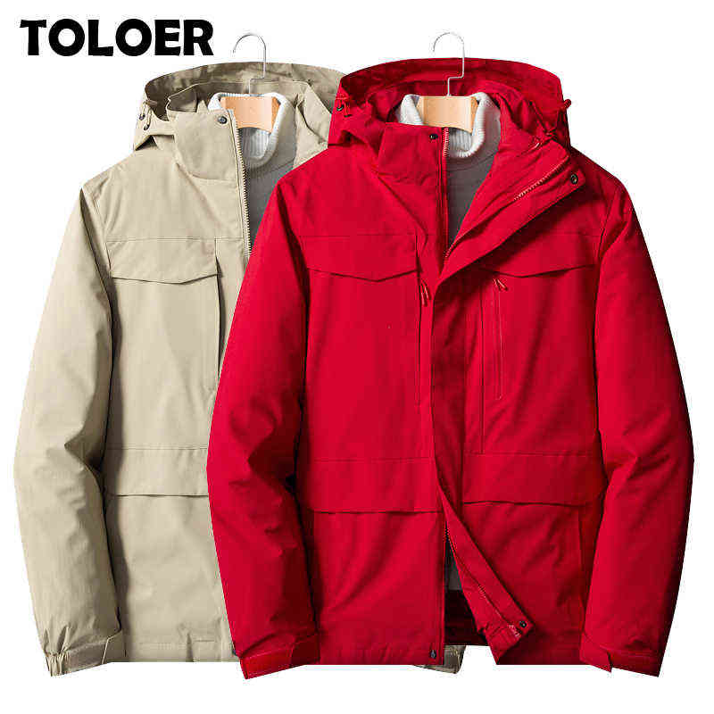 

90% Down Jackets Men Winter Jacket Men Fashion Thick Warm Parkas White Duck Down Coats Casual Man Windproof Down Jackets 7XL 8XL Y1103, Th712green