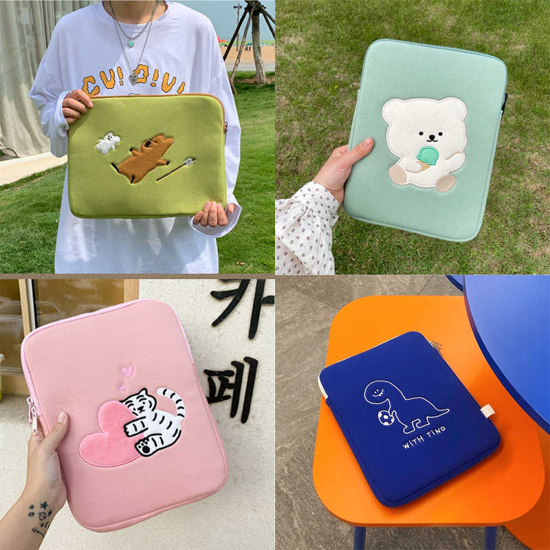 

Cute Laptop Sleeves Carrying Bags 11 12 13.3 14 15.4 Inch Women Girls Tablet Sleeve Case for Ipad Pro 12.9 Air Matebook 211018