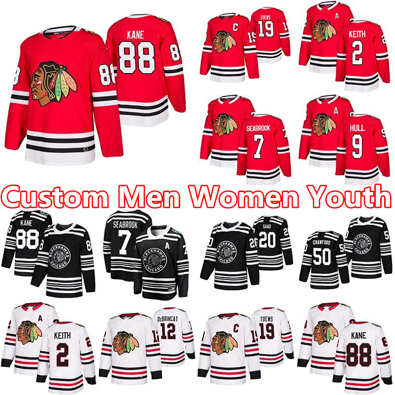 

Chicago Blackhawks Jersey Hockey Jonathan Toews Patrick Kane Duncan Keith Custom Clark Griswold Brent Seabrook Alex DeBrincat Kirby Dach Corey Crawford Jerseys, Men's color 5
