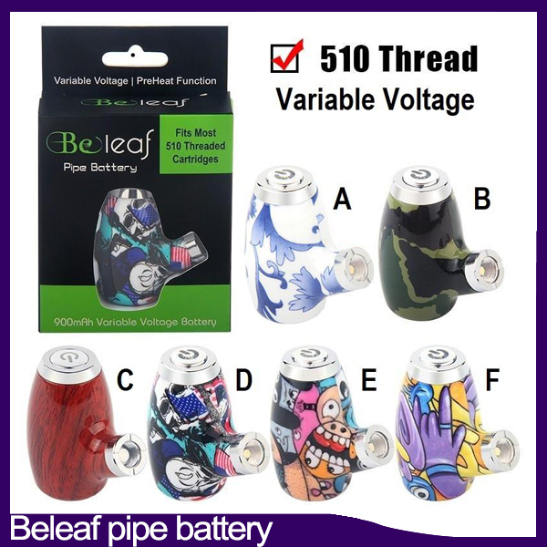 

Original Beleaf PIPE battery kit Smart Vape Pen Cartridge Adjustable 900mAh Preheating VV Vairable Voltage 510 Thread 0266320