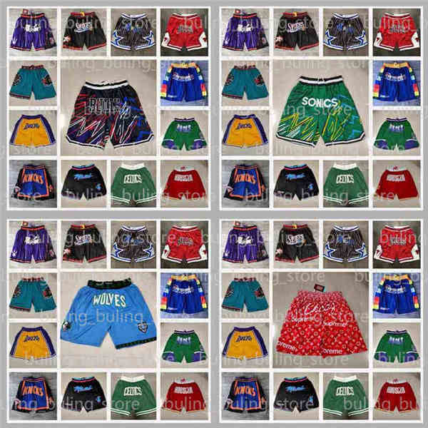 

Mens Basketball Just Don Pocket Shorts 2021 Angeles Lakers Miami Heats Brooklyn Nets Philadelphia 76ers Jersey, Black;red