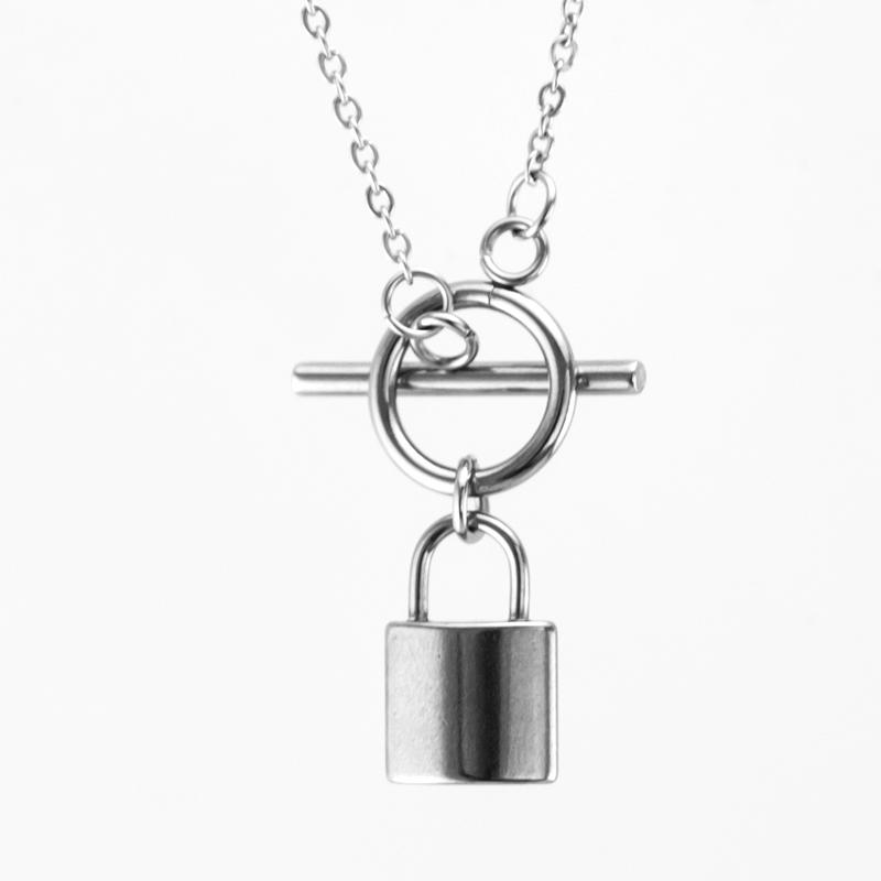 Pendant Necklaces Small Lock Women Necklace Stainless Steel Mini PadLock Toggle Rolo O Link Chain Good Quality Friendship Gifts-image-706308373