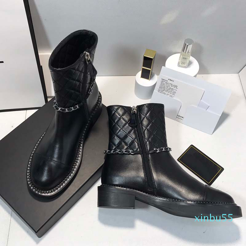 

Boots Platform For Women Chain Ankle Boot Sexy Slippers Cowboy Zipper High Heels Slides, Black