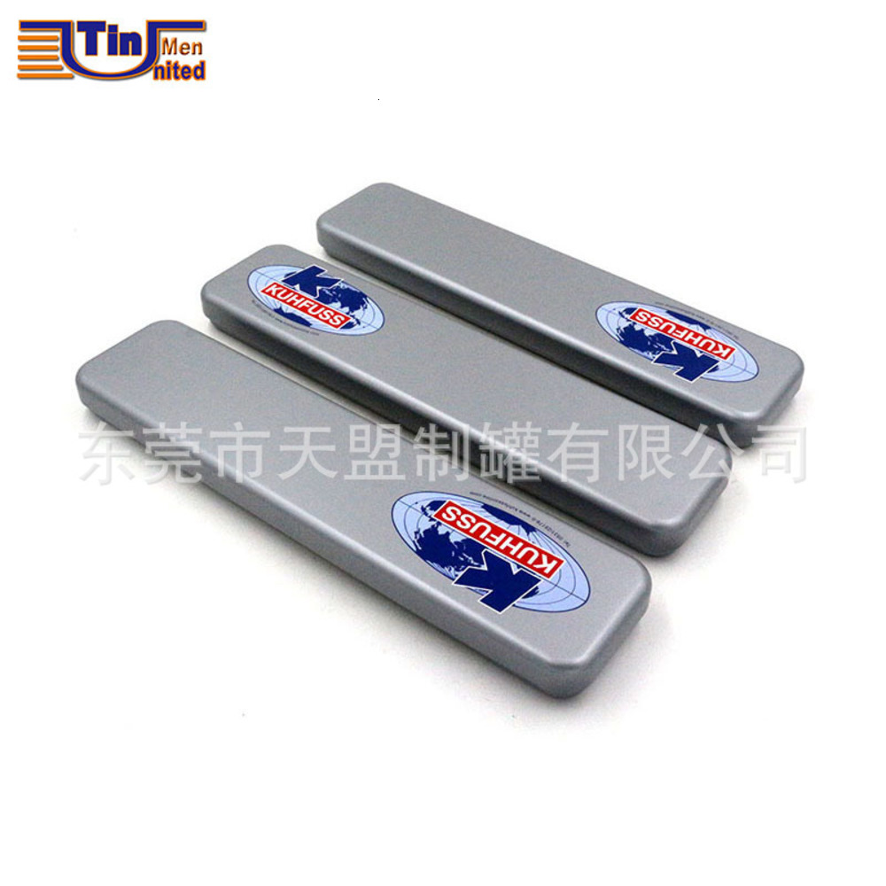 

Cigarette case Tin square frosted iron pen Stainless steel tableware gift package tin can stationery box