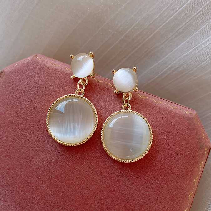 

Dangle & Chandelier Fashionable Round Opal Earrings For 2021
