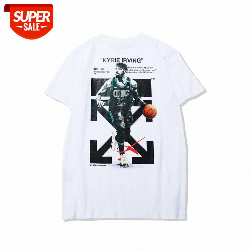 

European and American street fashion brand OFF Owen short-sleeved T-shirt OWHITE round neck loose men women couples bottoming shirt #4g0T, White;black