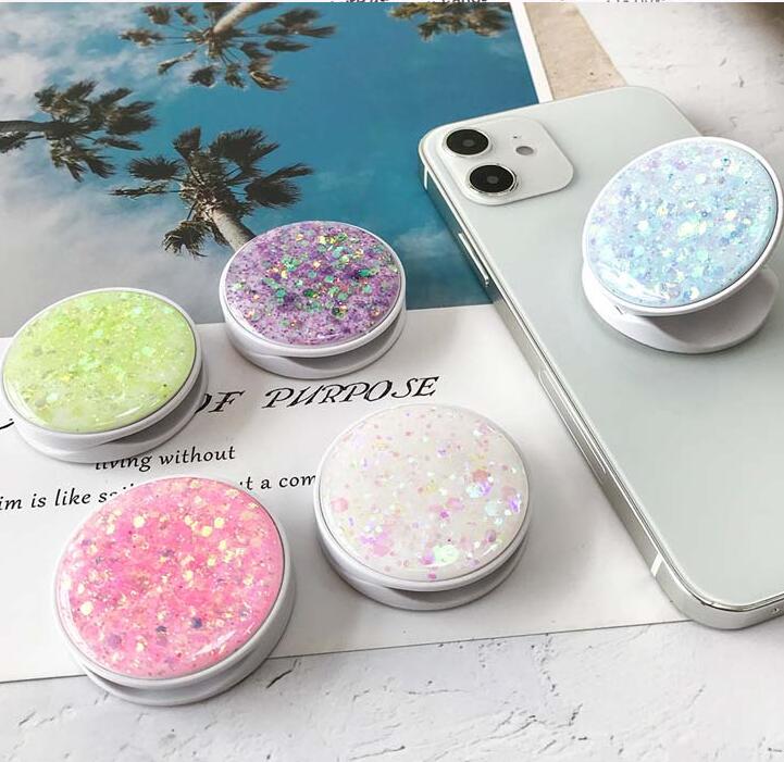 

Universal Car Glitter Bling Phone Holder for Smart phones Grip Stand Sockets Tablets iphone X Samsung, Mixed color