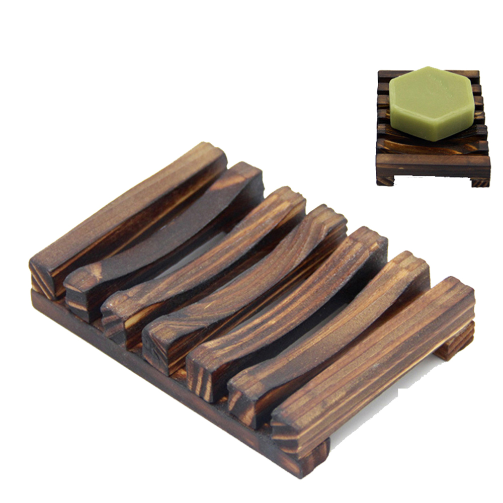 

Natural Bamboo Wooden Soap Dishes Plate Tray Holder Box Case Shower Hand Washing Soaps Holders, 11.5*8*2.2cm