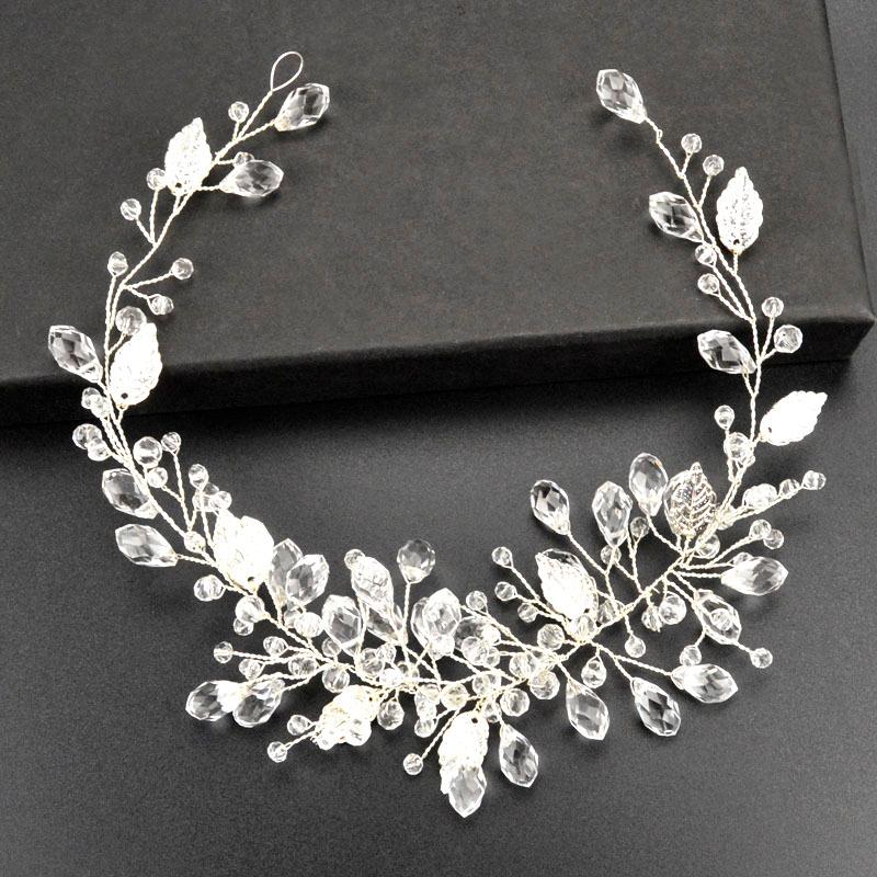 

Hair Clips & Barrettes Baroque Korean Bride Rhinestone Band Wedding Headdress Fashion Handmade Crystal Headband Ladies Head Jewelry Accessor, Golden;silver