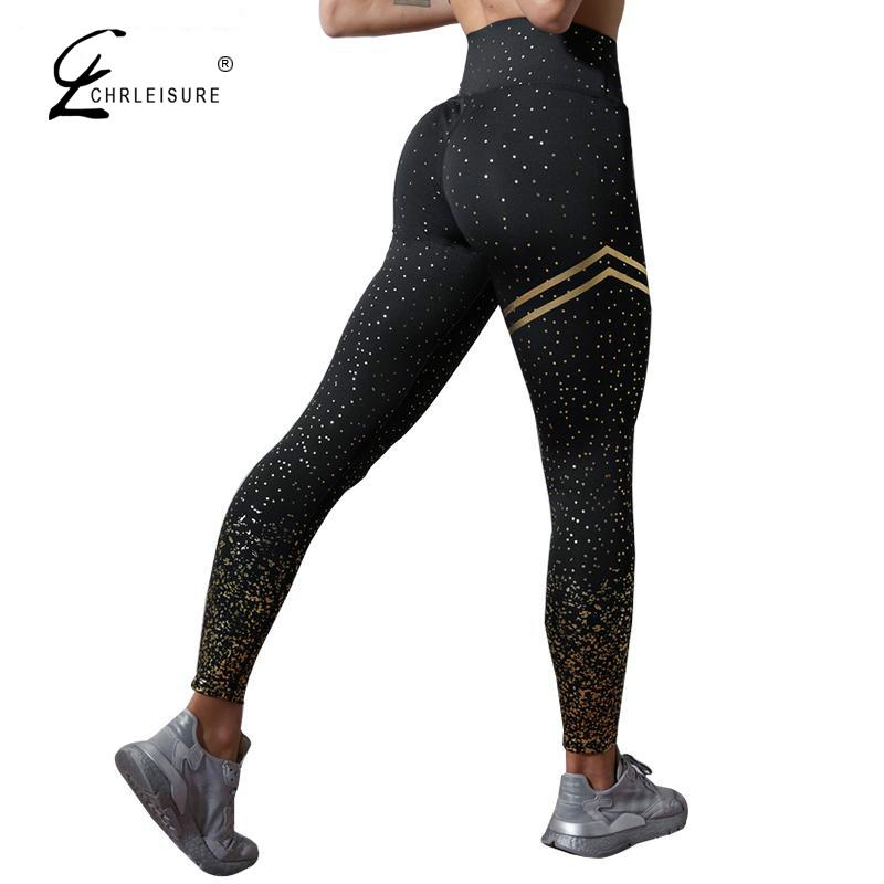 

Women Bronzing Leggings Push Up High Waist Fitness Leggins Mujer Casual Workout Sporty Legging Jeggings, Blackgold