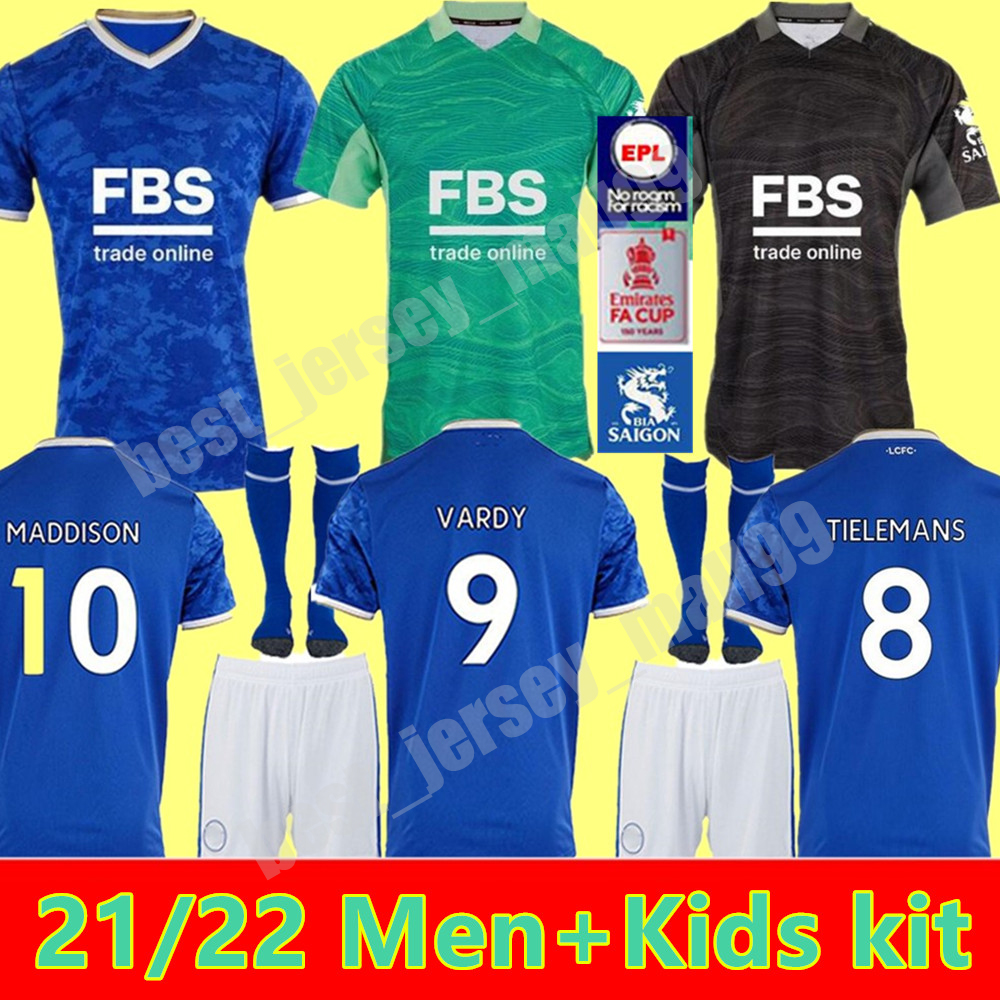 

21/22 Leicester soccer jerseys 2021 CiTy VARDY MADDISON TIELEMANS NDIDI camiseta de fútbol men kids kits+socks full sets maillot football shirt Thai, Adult home+patch