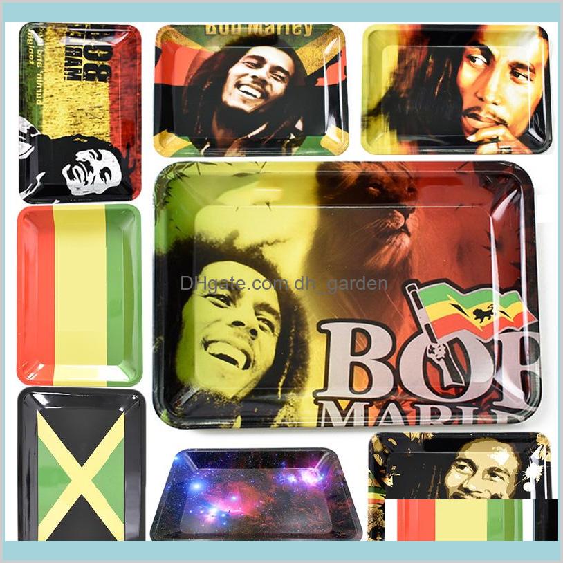 

Other Household Sundries Home Garden Rolling Smoking Metal Tray Bob Marley Size 18012515Mm Tobacco Cartoon Roll Hand Roller Accessorie