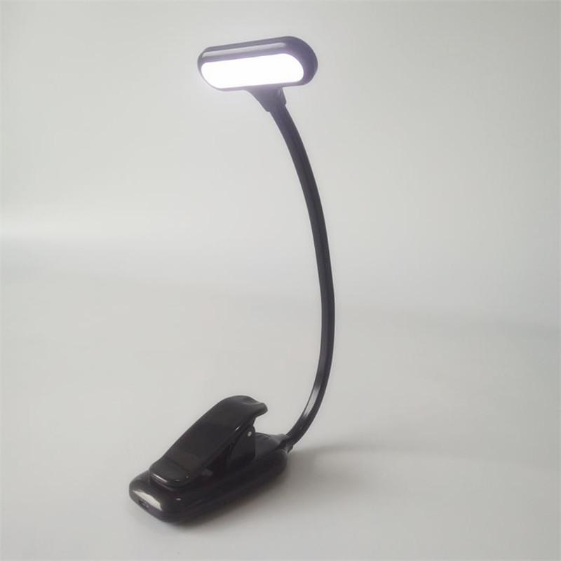 

Book Lights LED Clip Light Mini Reading USB Rechargeable Flexible Lamp Dimmer Desk For Indoor Laptop PC Lighting