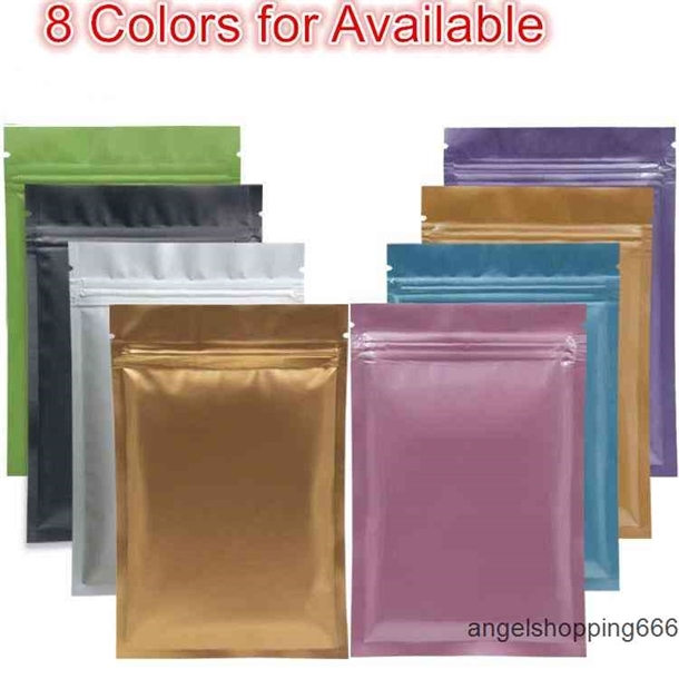 

Black Plastic mylar bags Aluminum Foil Zipper Bag for ong Term food storage and collectibles protection 8 colors two side colore 1