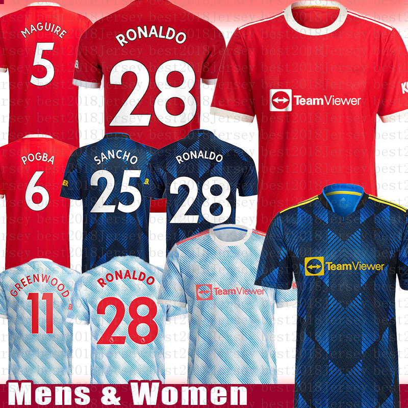 

Soccer Jersey RONALDO #28 Manchester Football Shirt MAGUIRE #5 POGBA #6 CAVANI #7 RASHFORD #10 GREENWOOD #11 FERNANDES #18 SANCHO #25 MARTIAL #9 LINGARD #14 FRED #17 LINDELOF #2, Patch+mens(manlian)