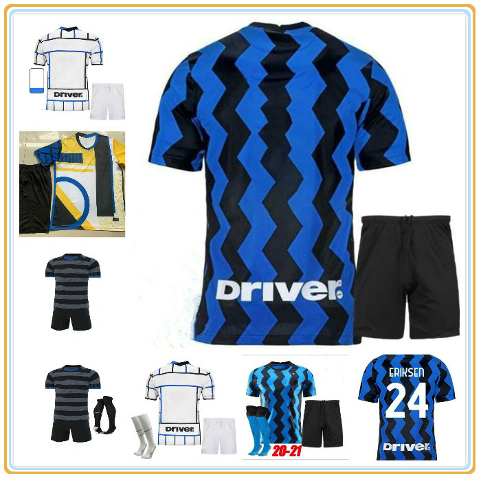 

2021 2022 soccer jerseys LUKAKU VIDAL BARELLA LAUTARO ERIKSEN ALEXIS HAKIMI 20 21 22 football shirt uniforms men + kids kit third, Black;yellow
