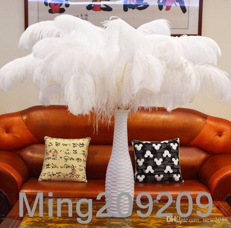 

Party Decoration 50pcs/lot 6-26 Inch Ostrich Feather White Plume Wedding Table Centerpiece Desktop Christmas