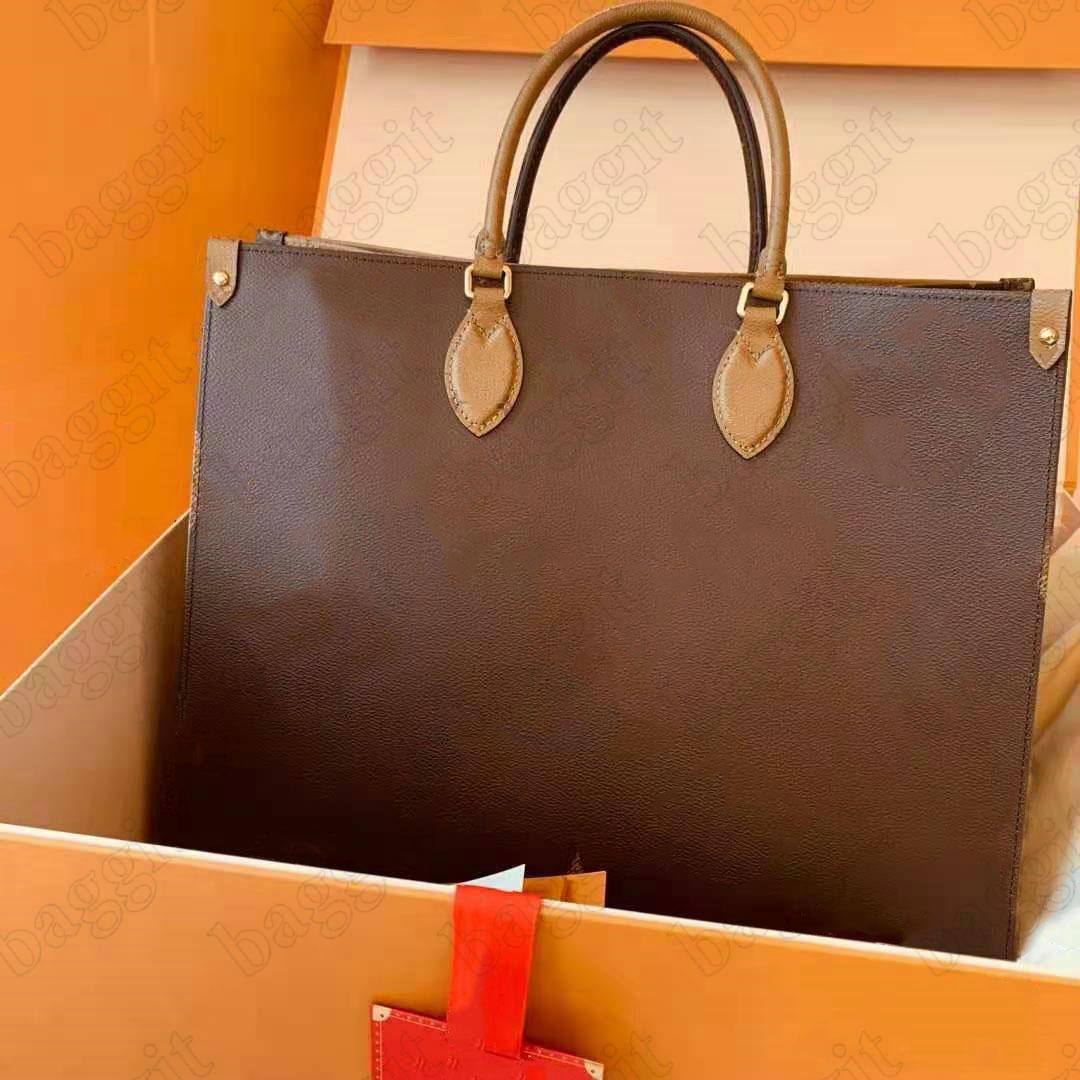 

OnTheGo GM 2 Way Tote Bag M44576 Limited Edition Reverse Monograms Giant Leather Handbag Womens Designer Luxurys CrossBody Handle Bags 41cm