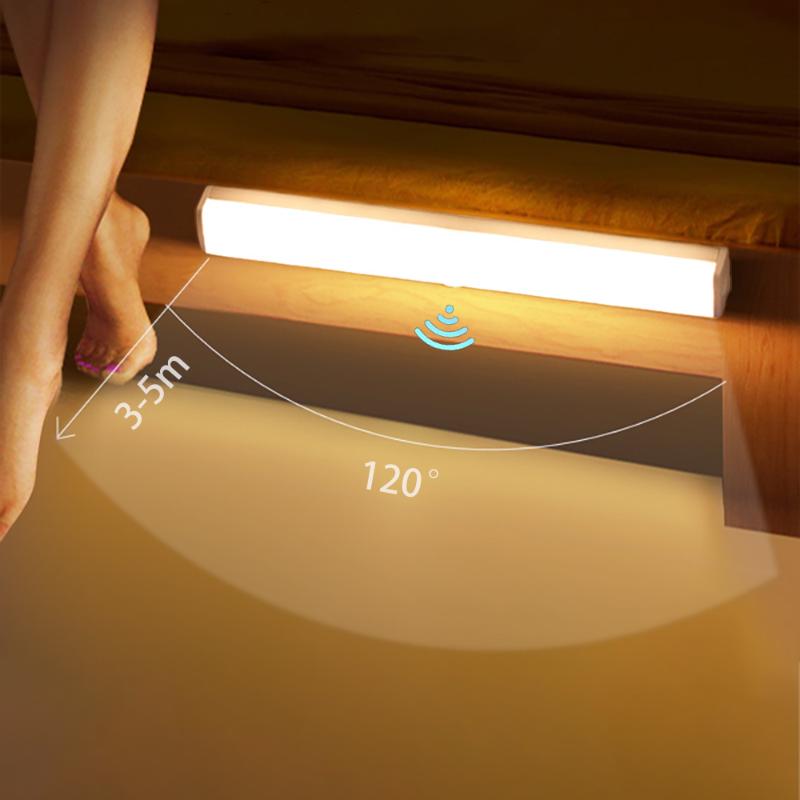 

Night Lights LED Smart Motion Sensor Light Wireless USB Rechargeable Lamp For Bedside Wardrobe Kitchen Cabinet Stairs Aisle Lighting