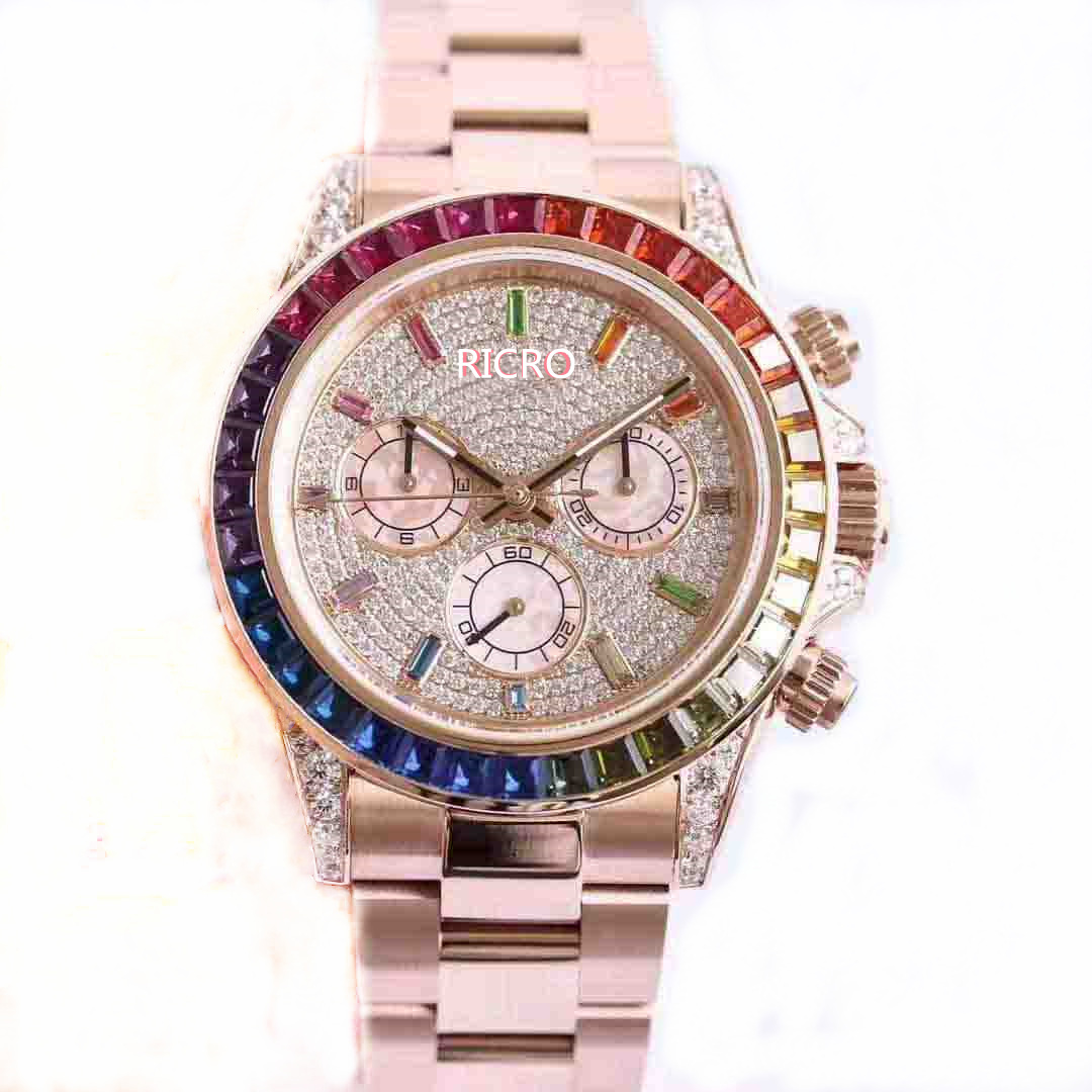 

Luxury designer Classic Fashion Automatic Watch Size 40mm set with color diamond waterproof feature sapphire lens TWS for both men and women to wear