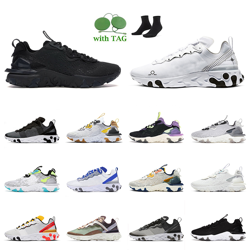 

2022 Mens Running shoes React Element 55 87 Women Trainers Gravity Purple Vision Undercover Triple Black White Iridescent Vast Grey Epic Sneakers Sports, D36 total orange 40-45