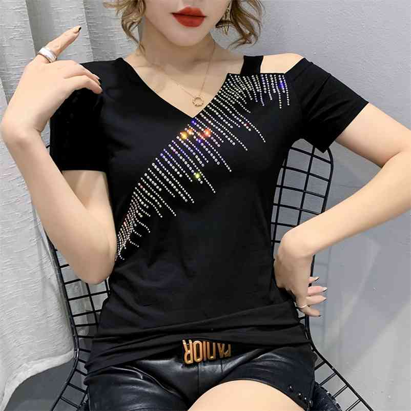 

M-3XL Summer Fashion T shirt Women Sexy Korean Design Strapless Casual Short Sleeve Lady Tops 210517, Red