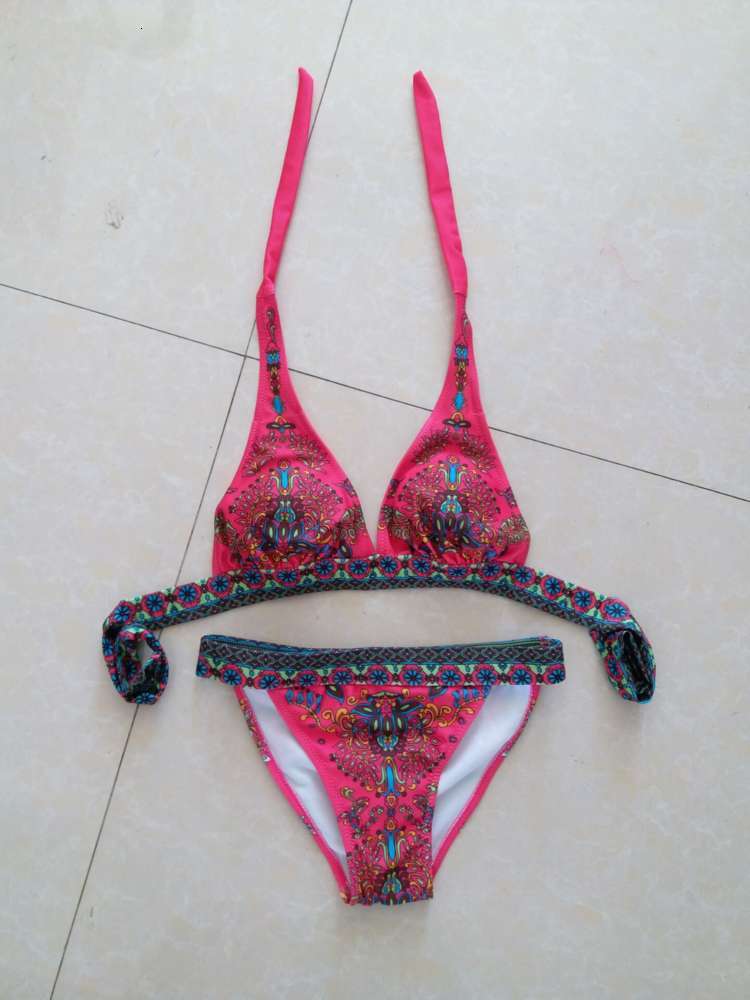 

Sexy split Bikini Swimsuit ethnic print sexy bikini high waisted swimsuit women's swimwear, White;black