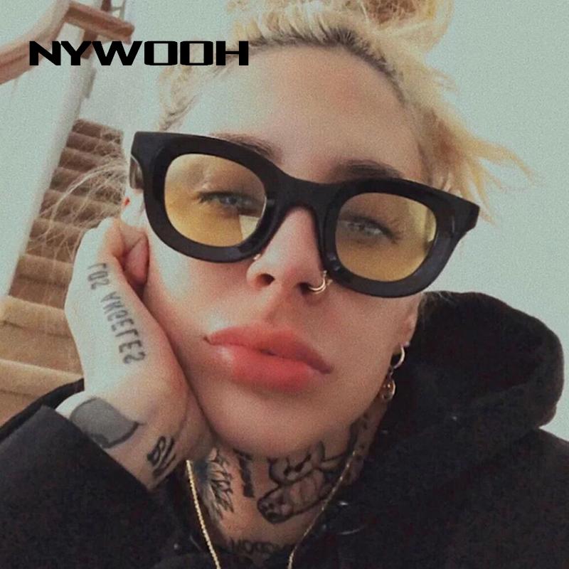 

Sunglasses NYWOOH Vintage Round Women Men Brand Retro Small Sun Glasses Hip Hop Concave Design Eyewear Unisex